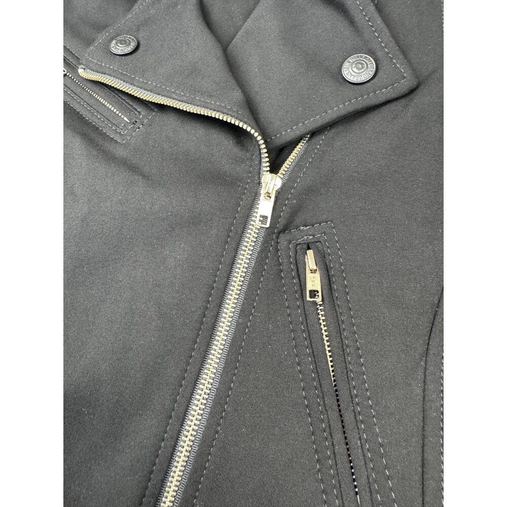 True Religion Womens S Black "Store Sample" Biker Jacket 90s Y2K Gothic Skater - Picture 6 of 14